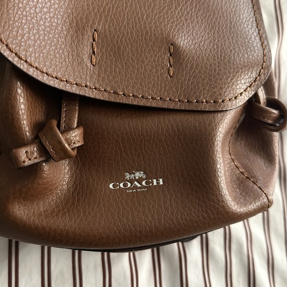 Coach - Derby Leather Backpack Tote Purse - Picture 6 of 9